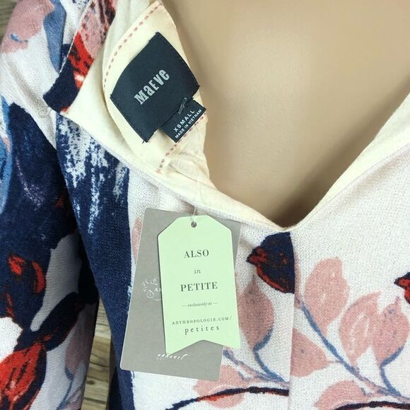 MAEVE Anthropologie floral bell sleeve sweater dress - Picture 11 of 13